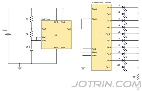 cd4017 circuit diagram.